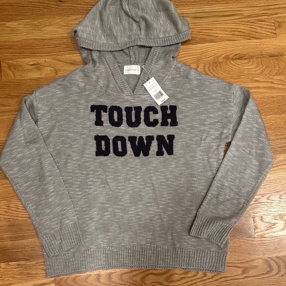 Gray 'Touch Down' Hoodie- size M- NWT - Picture 1 of 2